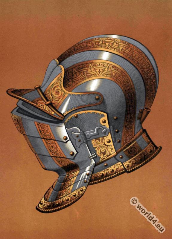 Renaissance Armor. Closed helmet with visor.