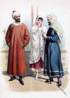 Medieval Arab Moorish robes in 13th century.