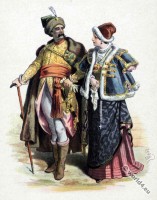 Poland nobility costumes. Baroque fashion.