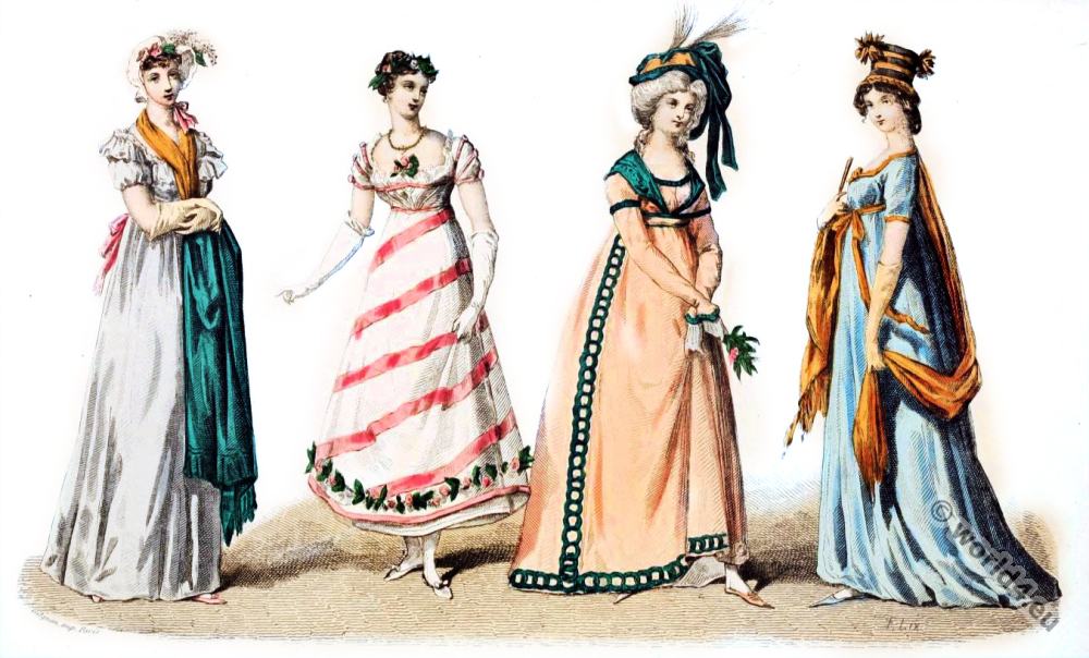 Fashion history. Reign of Napoleon I. 1804 to 1814.