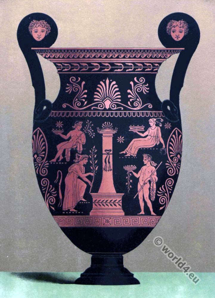 Greek Art. Vase and painted clay.