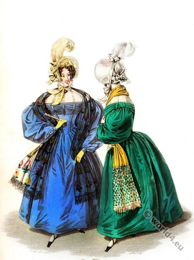 Swiss Chemisssette chiffon. Romantic era costumes 1833.