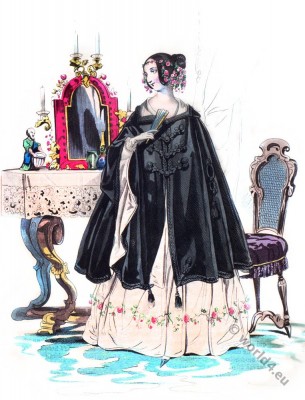 fashion history, Crinoline, Bonnets, Romantic, dresses, Victorian, costume