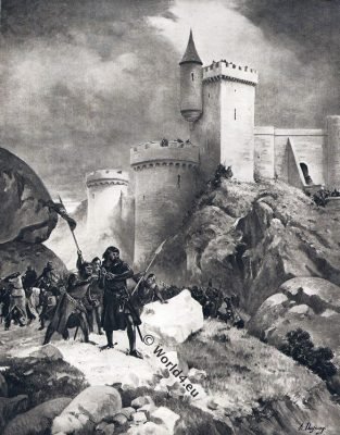 Richard Coeur de Lion, Châlus,castle,middle ages,knight,battle,arms,uniform,crossbow,british battles