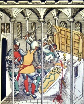 Becket, Martyrdom, Saint, Thomas. Canterbury, Archbishop, England, Canterbury,