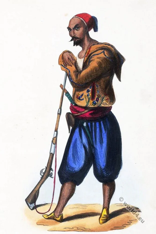 Algeria. Regular infantryman Abdel-Kader. Historical clothing.