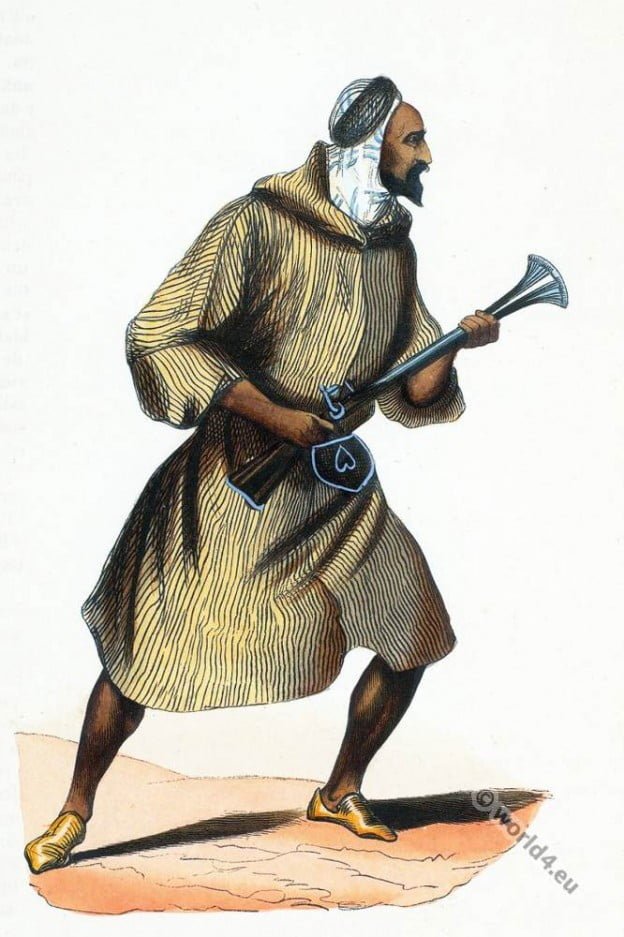 Arab Algeria. Arabic of the plain. Historical clothing.