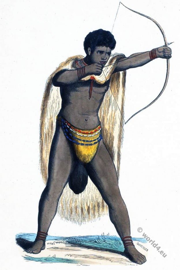 South Africa. Namibia. Historical clothing.