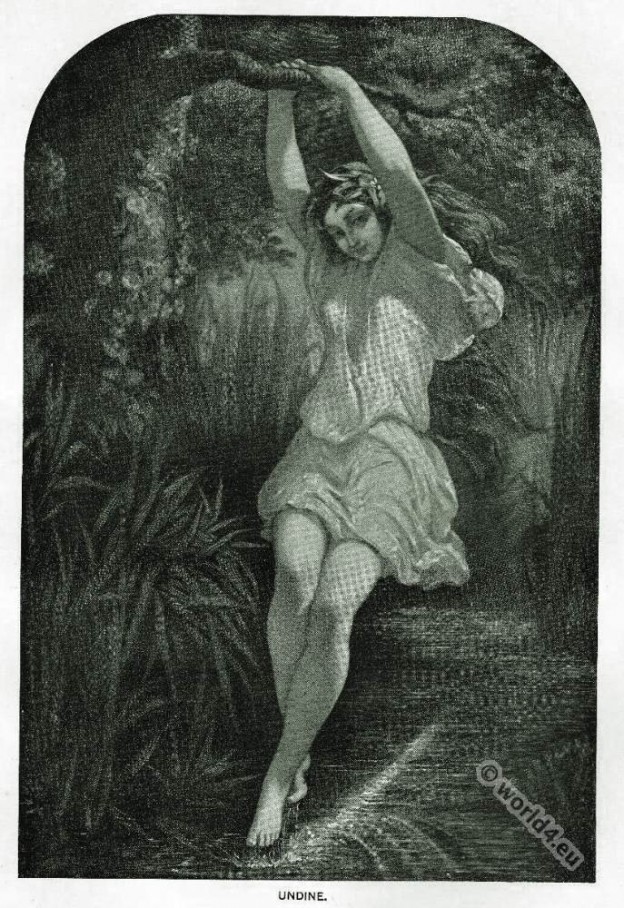 Undine Water Nymph. Friedrich de la Motte Fouqué. Romanticism, Romantic Era, German romantic poet