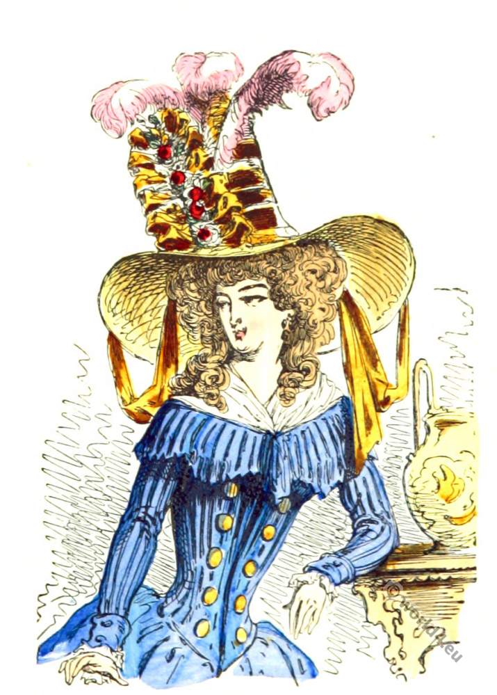 Chapeau à la tartare 1787. Headdress Rococo era.