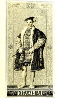 The english boy king Edward VI. Son of Henry VIII. The Tudor.