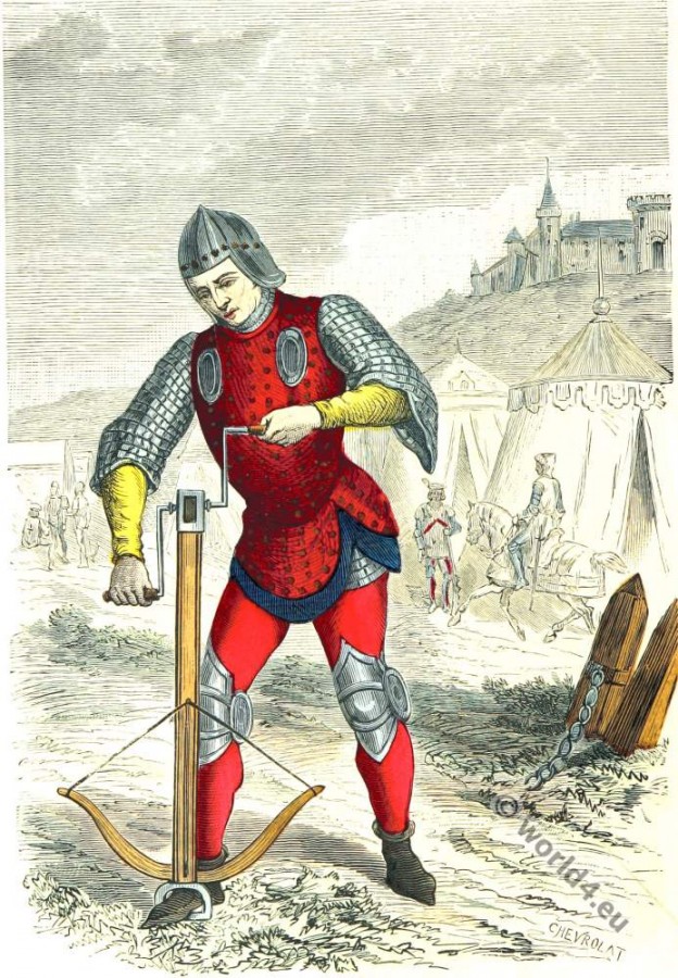 Arbalétrier, Crossbowman, 15th, century, Froissart,