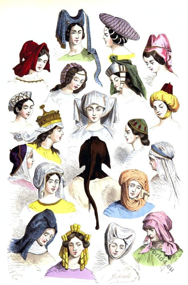 Fashion Under The Reign Of Francis II 1559 To 1560   Medieval Hats Hairstyles 15t 16th Century 658x1000 