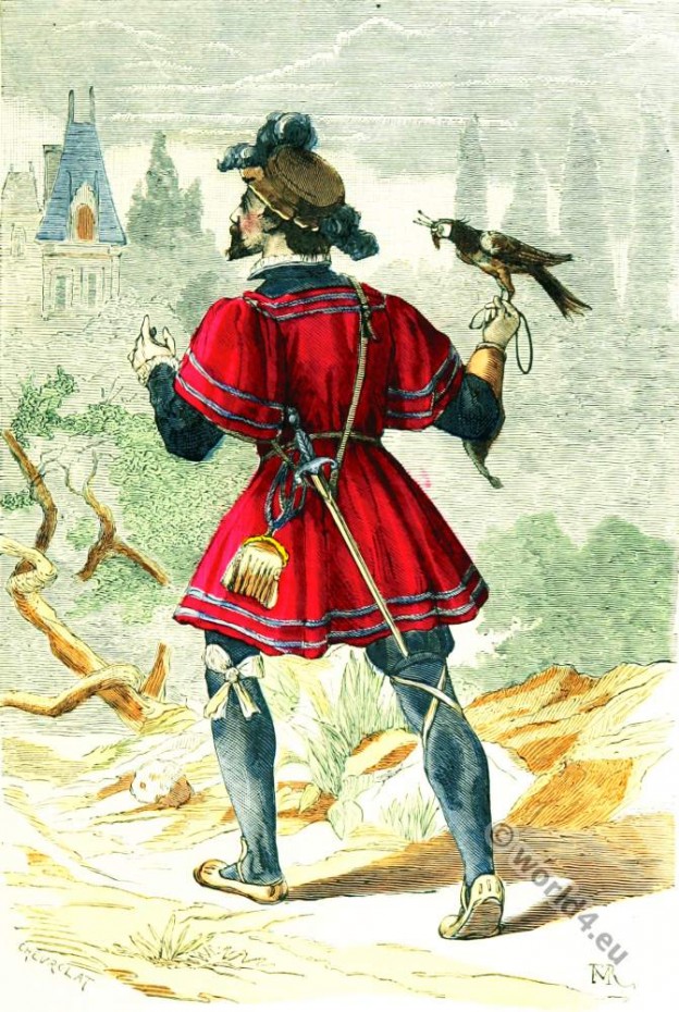 Falconer, costume, 16th century, Renaissance, fashion, history