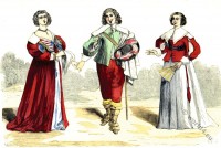 French costumes after the Edict of 1633. The Sumptuary law.
