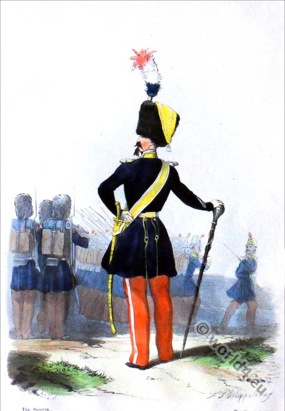 Infanterie légère. Tambour Major. Light infantry. Drum Major. France 1850.