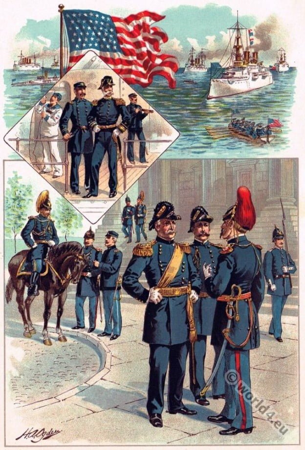 United States Army and Navy uniforms