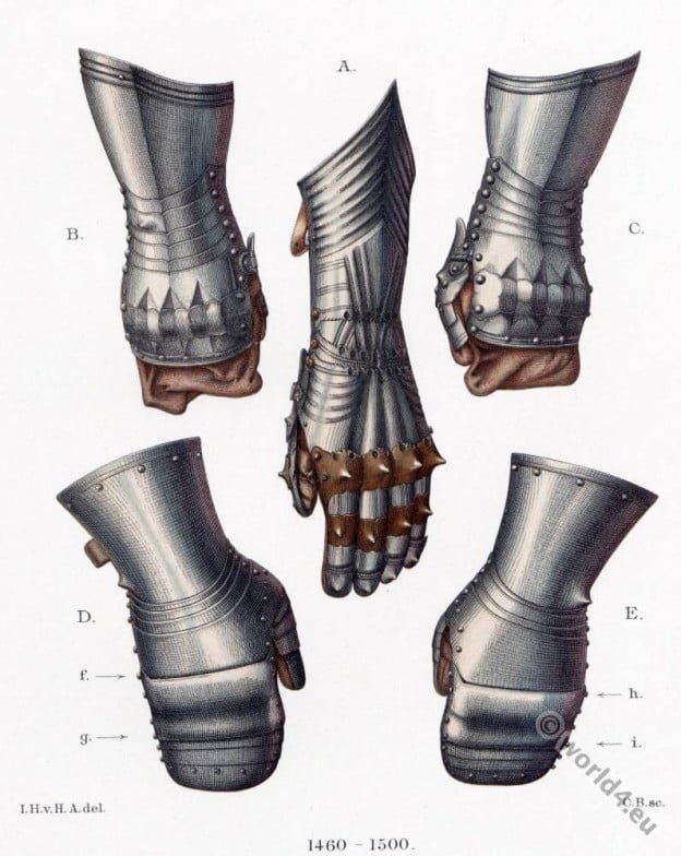Iron Gloves, gauntlets. 15th century. Middle ages armor