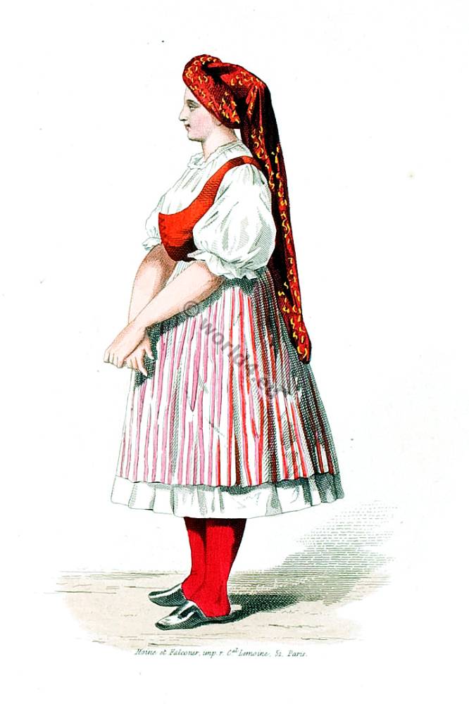 Hungarian peasant costume 1873.