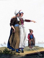 Zuiderzee. Historical Dutch clothing.