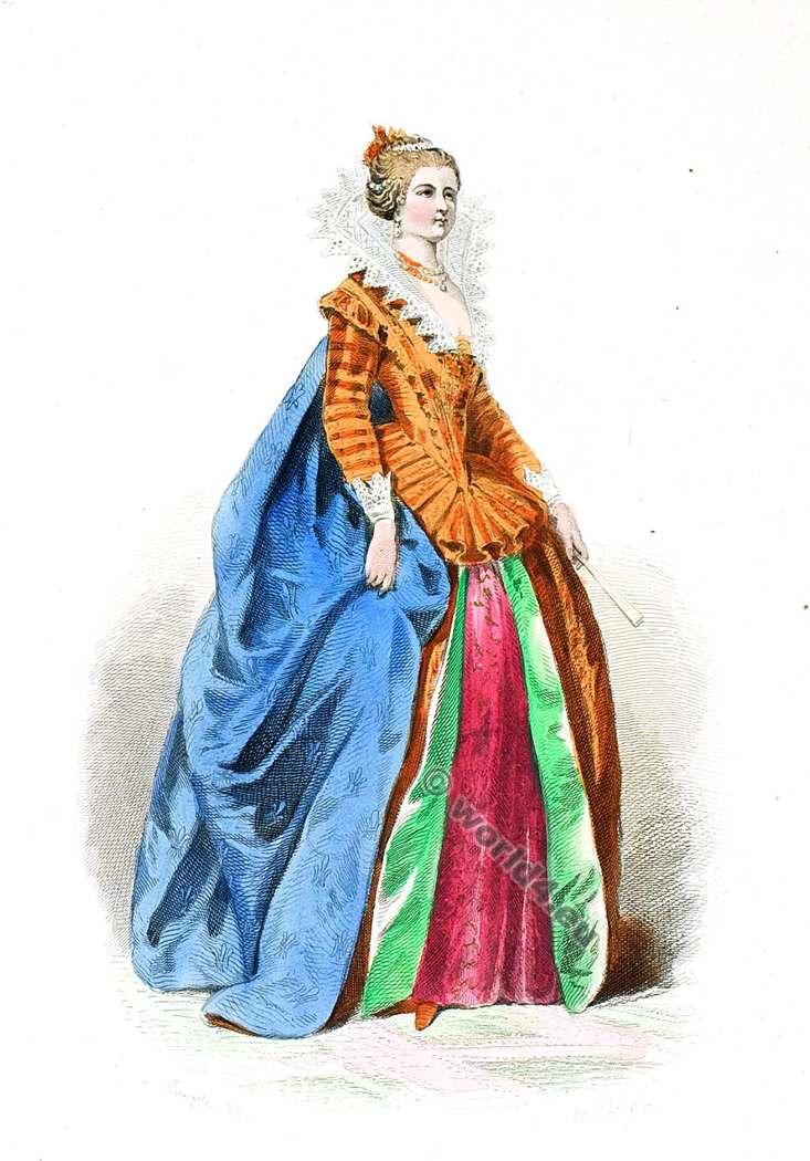 French Lord fashion in the reign of Louis XIII, 1633., Costume