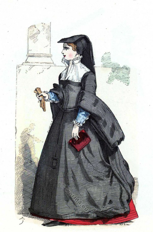 Bourgeoise, Paris, Histoire, mode, Renaissance, 16ème siècle, costume,