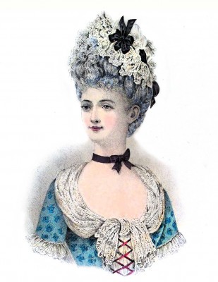 Rococo, hairstyle, Coiffure, Louis XV,