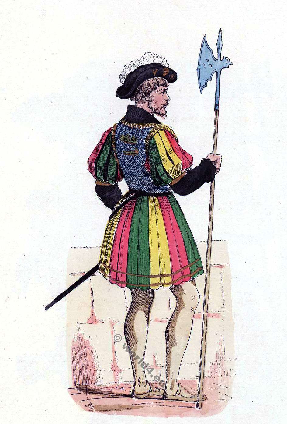 Garde du corps de François Ier. 16ème siècle. Renaissance.
