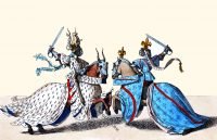 Tournament leaders, 14th, century, Knights, battle,