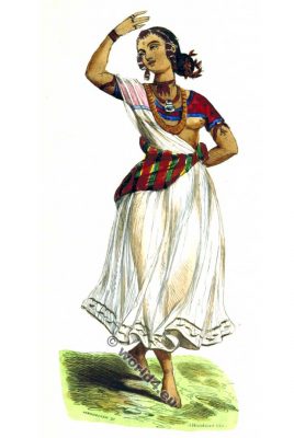 Indian dancer. Bayadere. Devadasi. Dance costume. Bayaderes. Sacred dance