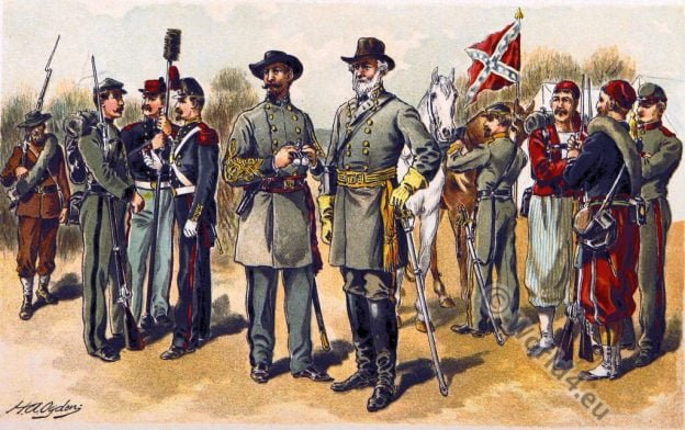 Confederate, Uniforms, U.S. Military, American, Civil, War, Sezession,