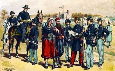 United, States, uniforms, Civil War, Zouave, Infantry, Major General,