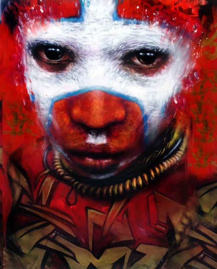 African, Makeup, Make up, Graffiti, London, Brick lane, Artist, Dale Grimshaw, tribe