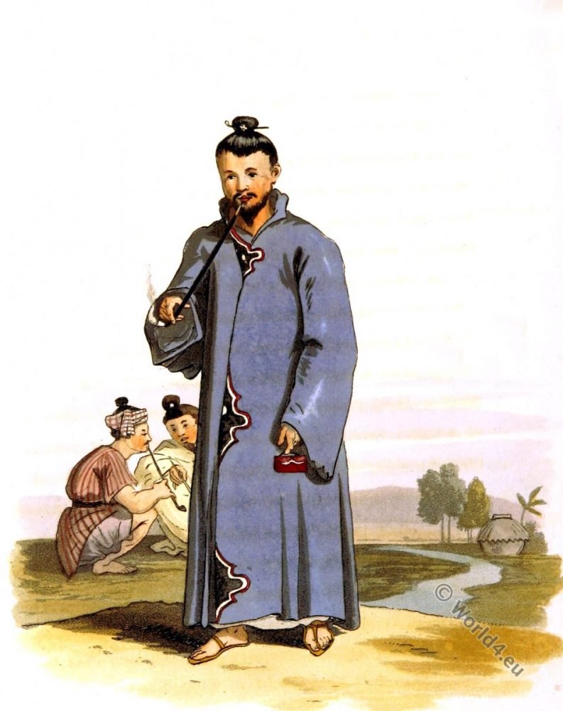 Loo Choo. Cloak. Okinawa. Japan costume. Traditional dress.