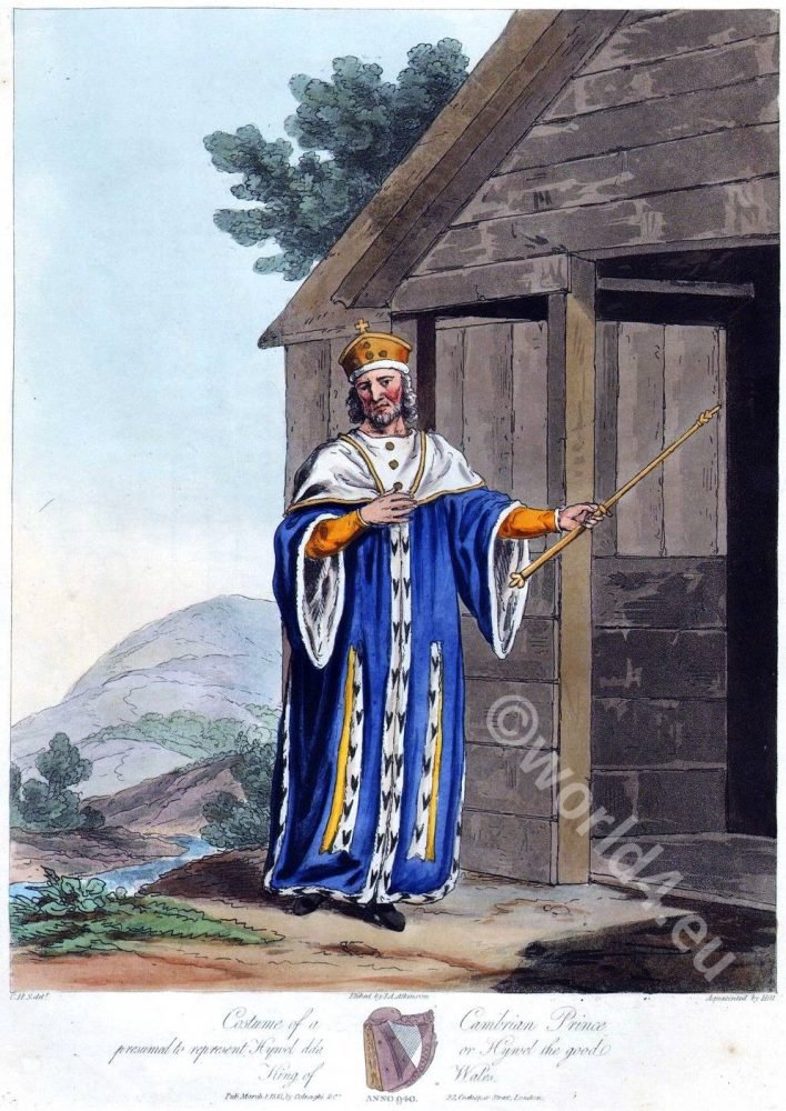 Hywel Dda or Hywel ap Cadell engl. Hywel the Good. Hywel Dda, Hywel the Good, Cambrian Prince, England 10th century