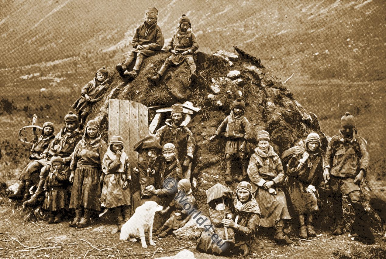 A Lapp encampment. Norway 1896.