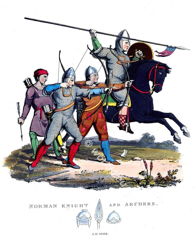 Norman knight, archers, Battle, Hastings, England 11th century