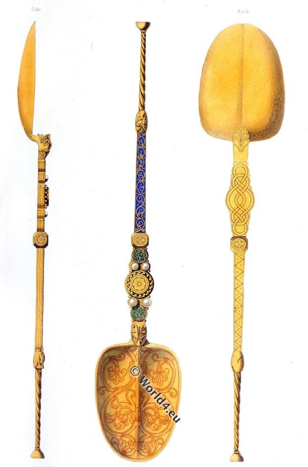 English monarchs, Coronation, spoon, 12th century, Antiquity, England, King, Queen, History, Middle ages