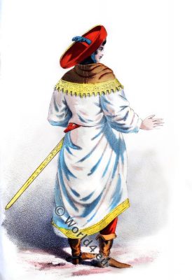 German noble costume,renaissance,15th century, dress,clothing,sword, sword-belt