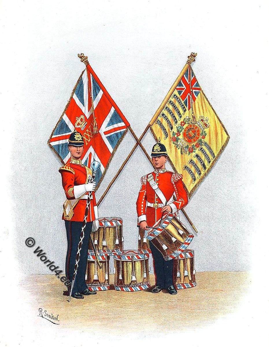 British Army, Border Regiment, 34th, 55th Foot, Uniforms