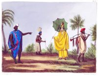 Costume of Gambia. Voyage to Africa 1823.