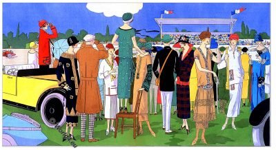 French Art deco fashion 1924 Grand Prix, Georges Dœuillet, Jeanne Lanvin, Jean Patou, Premet, Art deco, Fashion history, 1920s, costumes