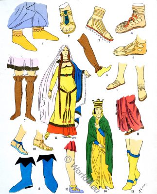 Ancient, merovingian, footwear, fashion, history, Paul-Louis de Giafferri 