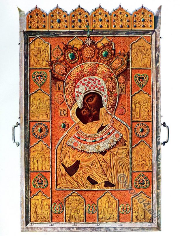 Icon,Vladimir Madonna, Byzantine, Art, Russia, WINIFRED STEPHENS,