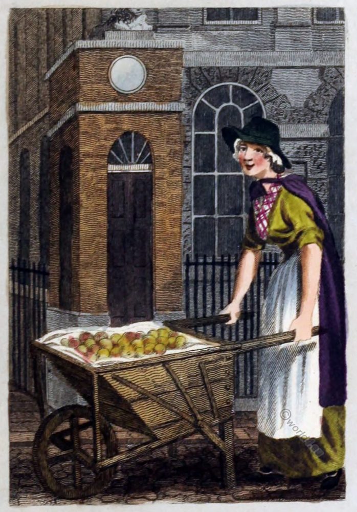 Baking, Stratford Place, London, Traders, costume, 18th century