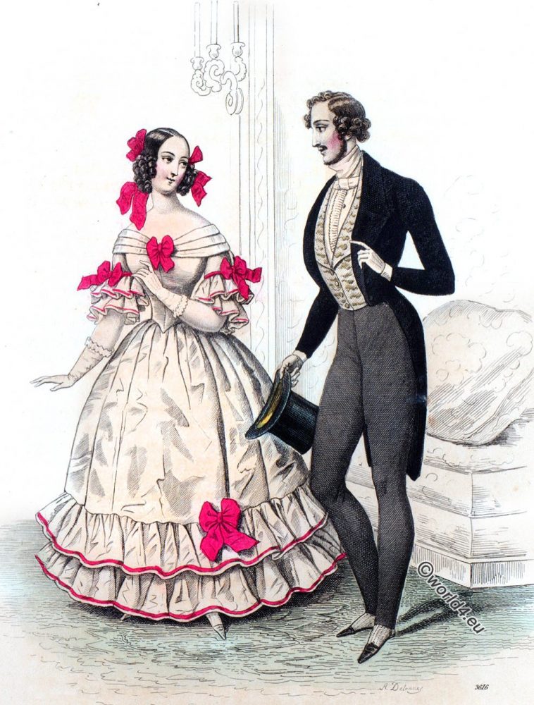 Costumes, Parisiens, Journal, Dames, Modes, Romantic, fashion
