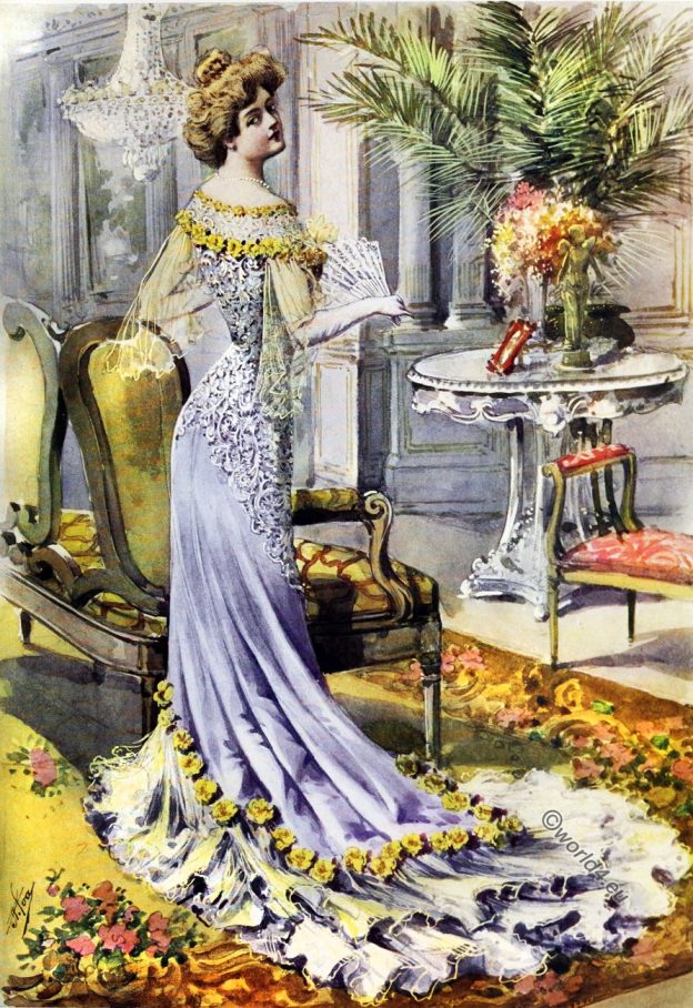 Victorian, Costume, Court Chronicle, Paris fashions, Toilette de Réception