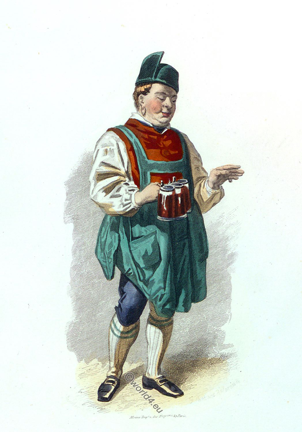 Innkeeper, traditional, costume, Miesbach, Bavaria.