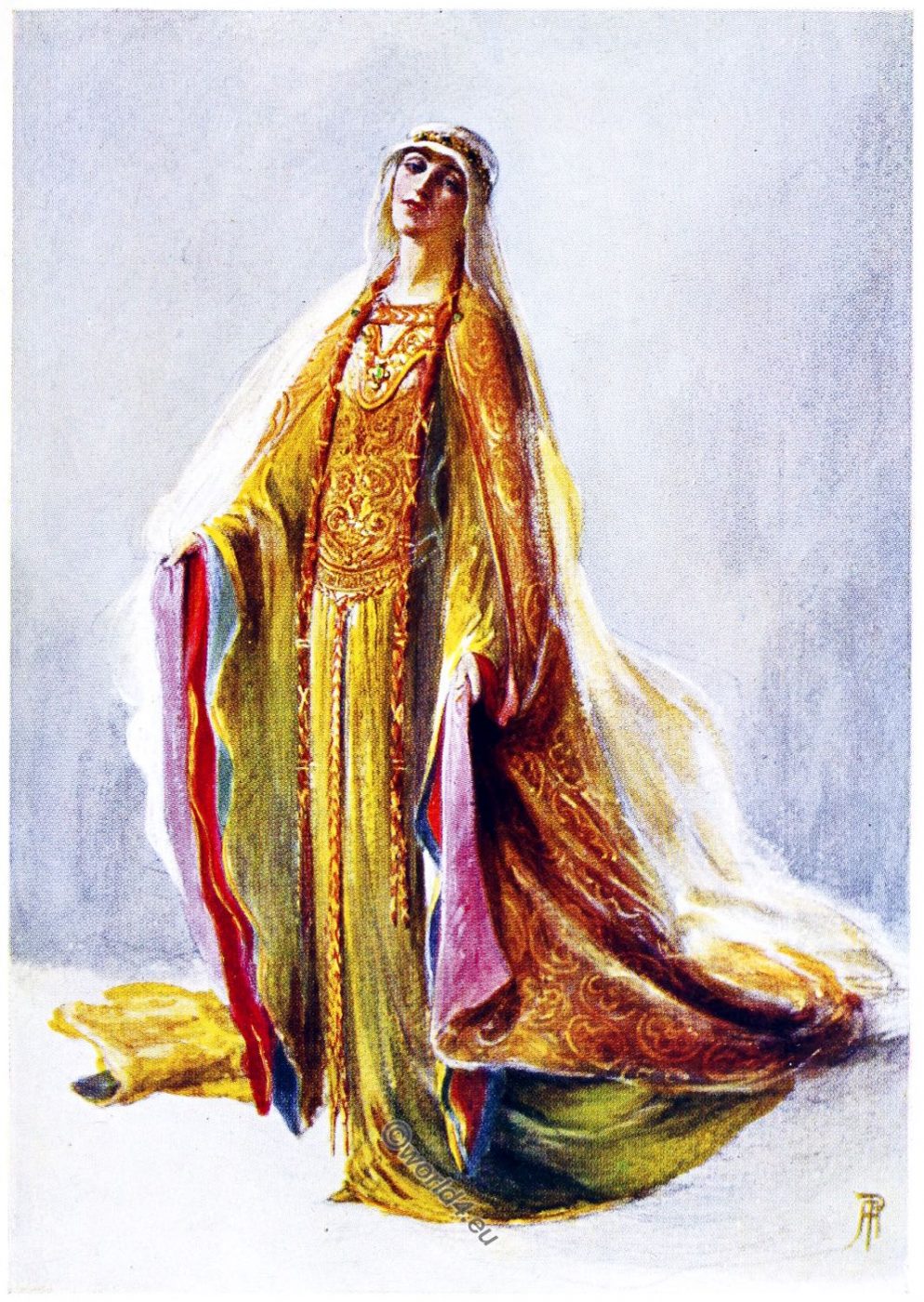Noble, woman, 12th century, fashion, Plantagenet