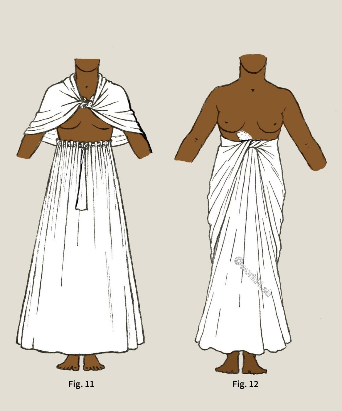Ancient, Egyptian, Skirts, Cape, costume history